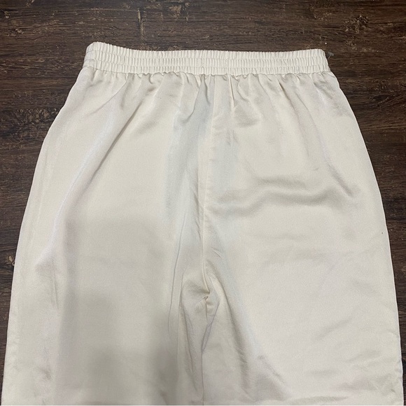 Express Cream and Silver Stripe Silky Casual Jogger Pants - Picture 5 of 9